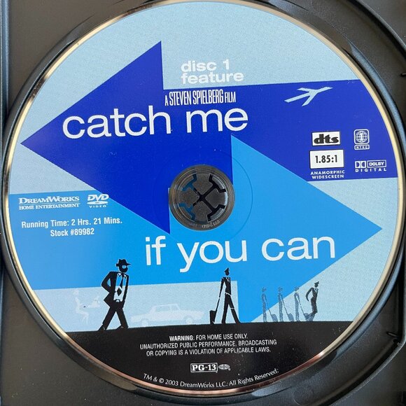 Catch Me If You Can Wide Screen DVD (2002) PG-13 - Picture 3 of 6